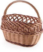 Kosze wiklinowe - Wiklinowy Świat Kosz wiklinowy ażurowy, na zakupy, na grzyby, ażur 1425 - miniaturka - grafika 1