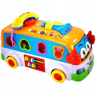 LUXMA INTERAKTYWNY AUTOBUSIK Z TELEFONEM KLOCKI 2201P 2201 - Samochody i pojazdy dla dzieci - miniaturka - grafika 3