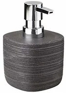 Mydelniczki i dozowniki mydła - Tatay tatay  łazienka zestaw składający się z dozownikiem mydła, kubek do mycia zębów i mydelniczka żywica poliestrowa w wysokiej jakości łączy w sobie z drewna z bambusa, bambus, ciemny szary grafitowy z M (Tatay_6350200) - miniaturka - grafika 1