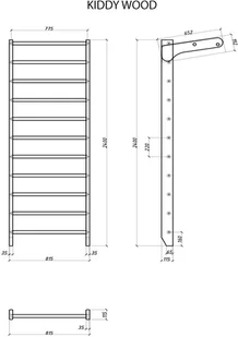 BenchK Drabinka gimnastyczna wielofunkcyjna Kiddy Wood KIDDY_WOOD - Wyposażenie sportowe i gimnastyczne - miniaturka - grafika 2
