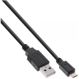 InLine Kabel USB microUSB 0.5m Czarny 31705Q - Kable USB - miniaturka - grafika 2