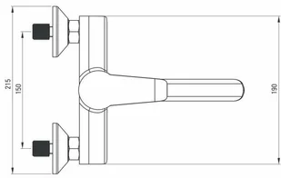 Deante Corio Bateria umywalkowa ścienna BFC 050M [14850032] - Baterie umywalkowe - miniaturka - grafika 5