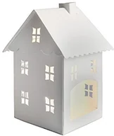 Świeczniki - Excelsa latarnia w postaci małego domowych, metalowy, biały 47349 - miniaturka - grafika 1
