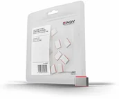 Zabezpieczenia do laptopów - LINDY LINDY 40437 blokery portów USB typu C bez klucza, czerwone - opakowanie 10 szt. 40437 - miniaturka - grafika 1