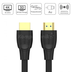 Unitek C11046BK - HDMI 2.0 - 20m - Kable Unitek C11046BK - HDMI 2.0 - 20m - Kable - miniaturka - grafika 4