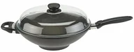 Woki - skk SKK 2761 Titan Induction, odlewana patelnia typu wok z pokrywką szklaną o średnicy 32 cm 2761 - miniaturka - grafika 1