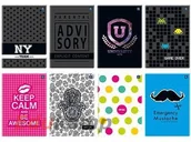 Szkolne artykuły papiernicze - Inter-druk Brulion oprawa półtwarda A5 96k. lakier hybrydowy kratka 00110INT - miniaturka - grafika 1