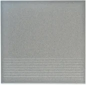Płytki ceramiczne - Paradyż Ceramika Stopnica prosta, gres techniczny, Kwazar grys 30x30 - miniaturka - grafika 1