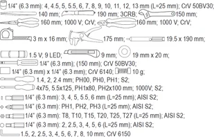 Yato YT-39009 68 szt. - Zestawy narzędziowe - miniaturka - grafika 10