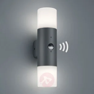 Trio Leuchten Hoosic zewnętrzna lampa ścienna, aluminium, antracyt/biały (222260242) - Lampy ścienne - miniaturka - grafika 2