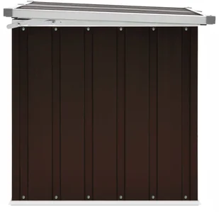 vidaXL Skrzynia ogrodowa do przechowywania, brązowa, 129x67x65 cm vidaXL - Skrzynie ogrodowe - miniaturka - grafika 5