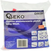 Pozostałe wyposażenie warsztatu - GEKO Zestaw do poziomowania płytek kliny 50szt.(50/100) - miniaturka - grafika 1