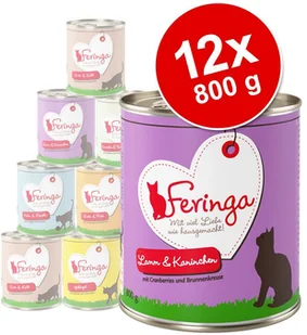 Feringa Menu 2 smaki 12 x 800 g Pstrąg i kurczak - Mokra karma dla kotów - miniaturka - grafika 2