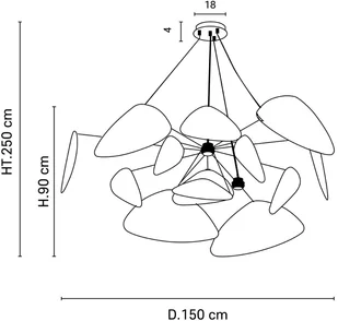 MARKET SET MARKET SET Screen 4L XXL lampa wisząca murano - Lampy sufitowe - miniaturka - grafika 5