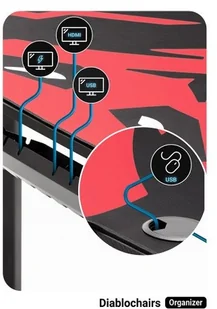 Diablo Chairs Biurko  Diablo X-Mate 1400 X-MATE 1400 - Biurka gamingowe - miniaturka - grafika 10