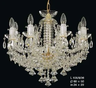 Elita bohemia Żyrandol kryształowy 8-ramienny - Bohemia L 101/8/07 - Lampy sufitowe - miniaturka - grafika 4