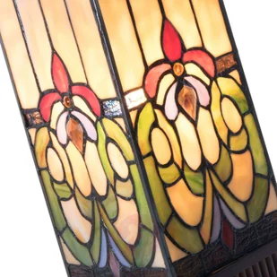 Clayre & Eef Lampa stołowa 5907, kolorowe szkło, styl Tiffany - Lampy stojące - miniaturka - grafika 2