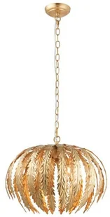 Endon Dekoracyjna LAMPA wisząca DELPHINE 76360 Endon metalowa OPRAWA zwis rokoko na łańcuchu liście złote 76360 - Lampy sufitowe - miniaturka - grafika 5