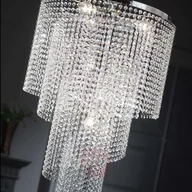 Lampy sufitowe - ONLI Lampa sufitowa Elica z kryształową spiralą  35 cm - miniaturka - grafika 1