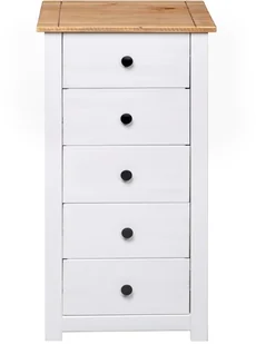 vidaXL Szafka, biała, 46 x 40 x 89 cm, sosna, seria Panama vidaXL - Szafki do salonu - miniaturka - grafika 6