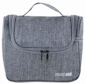 Kosmetyczki, organizery i kuferki - INTER-VION Podróżna, rozkładana kosmetyczka - 498 688 - SZARA - miniaturka - grafika 1