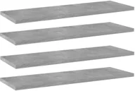 Meble modułowe i akcesoria - vidaXL Półki na książki, 4 szt., szarość betonu, 60x20x1,5 cm, płyta - miniaturka - grafika 1