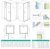Ścianki i drzwi prysznicowe - Radaway Euphoria KDJ Drzwi prysznicowe wahadłowe 120x200 cm ze ścianką stałą lewe 383812-01L+383240-01L - miniaturka - grafika 1
