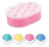 Rękawice i gąbki do kąpieli - Top Choice Akcesoria kąpielowe Gąbka do kąpieli "owal" mix 4 kolorów 30420 TOP CHOICE - miniaturka - grafika 1