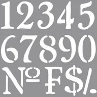 Decoupage - Rayher Rayher, szablon, cyfry - miniaturka - grafika 1