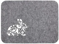 Wielkanoc - SPLENDID Podkładka filcowa na stół ZAJĄCZEK 45 x 30 cm szara - miniaturka - grafika 1