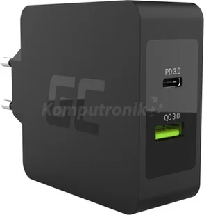 Green Cell Ładowarka USB-C 30W Power Delivery z portem USB QC3.0 i przewodem USB-C GreenCell) CHAR08 - Ładowarki do telefonów - miniaturka - grafika 3