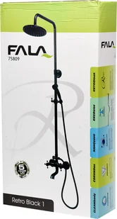 Fala KOLUMNA PRYSZNICOWA RETRO BLACK 1 75809 ZYSKAJ RABAT 30 ZŁ 75809 - Zestawy prysznicowe - miniaturka - grafika 3