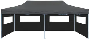 vidaXL Składany namiot ze ścianami bocznymi, 3 x 6 m, antracytowy - Pawilony ogrodowe - miniaturka - grafika 5