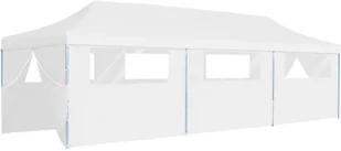 vidaXL Składany namiot z 8 ścianami bocznymi, 3 x 9 m, biały - Pawilony ogrodowe - miniaturka - grafika 6