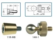 Sprzęt geodezyjny - GOECKE Bolec mosiężny kulowy 14H-1 z gwintem do znaków ściennych 14H-1 - miniaturka - grafika 1