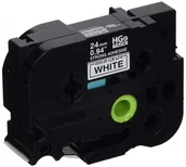 Papier do drukarek - Brother HGe-151, 24mm x 8m, 5 szt., czarny druk / przezroczysty podkład, taśma oryginalna - miniaturka - grafika 1