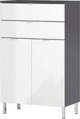 Komody - Germania Germania Komoda GW-Mauresa 34x60x97 cm grafitowo-biała 4005949853133 - miniaturka - grafika 1