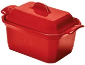Pojemniki kuchenne - Emile Henry Naczynie do terriny lub pasztetu z praską małe czerwone EH349706 - miniaturka - grafika 1