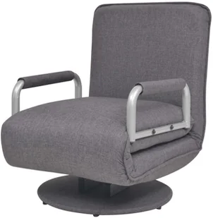 vidaXL Obrotowy fotel rozkładany, ciemnoszary, 60 x 75 80 cm - Fotele - miniaturka - grafika 5