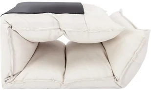 vidaXL Składane krzesło podłogowe, kremowe, tkanina vidaXL - Pufy i podnóżki - miniaturka - grafika 7