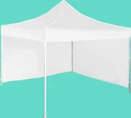 Pawilony ogrodowe - Expodom Namiot ekspresowy 3x3m  aluminiowy, Biały, 2 ściany boczne - miniaturka - grafika 1