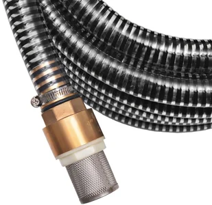 vidaXL Wąż ssący z mosiężnymi złączkami, 15 m, 25 mm, czarny - Węże ogrodowe i zraszacze - miniaturka - grafika 4