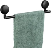 Wieszaki łazienkowe - Wenko Wieszak łazienkowy na ręczniki PAVIA Static-Loc czarny 24959100 - miniaturka - grafika 1