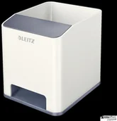 Pojemniki biurowe - Leitz Kubek na długopisy WOW biały ze wzmacniaczem dźwięku 53631001 - miniaturka - grafika 1