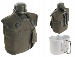 Mil-Tec NIEMCY Manierka US STYLE CANTEEN AND CUP OLIVE (14506001) 14506001 - Survival - akcesoria - miniaturka - grafika 4
