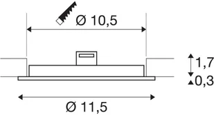 Spotline SLV SENSER 12 DL wewnętrzna oprawa sufitowa wpuszczana LED okrągła biała 4000 K 1004694 - Lampy pozostałe - miniaturka - grafika 3