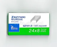 Zszywki - TETIS Zszywki biurowe 24/8, 500 szt, - miniaturka - grafika 1