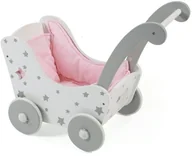 Wózki dla lalek - Bayer Chic Chic wózek dla lalek drewniany gwiazdki srebrne - miniaturka - grafika 1