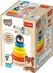 Trefl Drewniana Piramidka Wieża Pingwinek Marcinek - Układanki dla dzieci - miniaturka - grafika 2