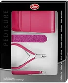 Akcesoria do paznokci - Clauss clauss manicure pedicure Set Pink 3-częściowy z szczypce, pilnik do polerowania oraz pęseta, 1 sztuki BC-S10046 - miniaturka - grafika 1